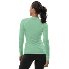 Fashion Meets Function: Women's Solid Color Rash Guard - Vista Blue Exclusive Long Sleeve Rash Guard Solid Color Swimwear Womens