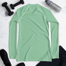 Fashion Meets Function: Women's Solid Color Rash Guard - Vista Blue Exclusive Long Sleeve Rash Guard Solid Color Swimwear Womens