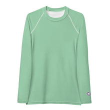 Fashion Meets Function: Women's Solid Color Rash Guard - Vista Blue Exclusive Long Sleeve Rash Guard Solid Color Swimwear Womens