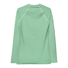 Fashion Meets Function: Women's Solid Color Rash Guard - Vista Blue Exclusive Long Sleeve Rash Guard Solid Color Swimwear Womens