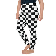Fashionable Fitness: Women's Plus Size Checkered Leggings Athleisure Checkered Exclusive Leggings Plus Size Running Tights Womens