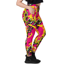 Fashionable Functionality: Women's Golden Chains 001 Mile After Mile Running Leggings with Pockets Exclusive Leggings Running Tights Womens