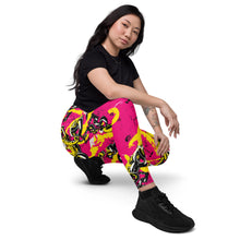 Fashionable Functionality: Women's Golden Chains 001 Mile After Mile Running Leggings with Pockets Exclusive Leggings Running Tights Womens