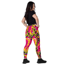 Fashionable Functionality: Women's Golden Chains 001 Mile After Mile Running Leggings with Pockets Exclusive Leggings Running Tights Womens