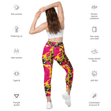 Fashionable Functionality: Women's Golden Chains 001 Mile After Mile Running Leggings with Pockets Exclusive Leggings Running Tights Womens
