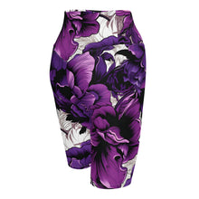 Floral Fitness: Women's Mile After Mile Biker Shorts - Purple Flowers 001 Exclusive Leggings Running Shorts Tights Womens