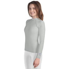 Girls Active Rash Guard – Solid Long Sleeve Youth Top for Martial Arts – Smoke
