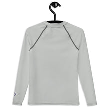 Girls Active Rash Guard – Solid Long Sleeve Youth Top for Martial Arts – Smoke