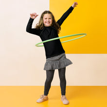 Girls Long Sleeve Rash Guard – Youth Fitness Top in Essential Colors – Noir