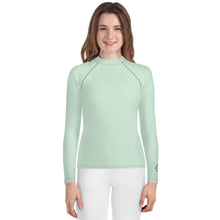 Girls Long Sleeve Rash Guard – Youth Sportswear in Classic Solids – Surf Crest Alt