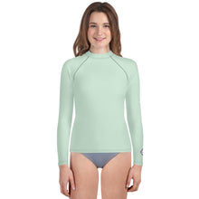Girls Long Sleeve Rash Guard – Youth Sportswear in Classic Solids – Surf Crest Alt