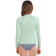 Girls Long Sleeve Rash Guard – Youth Sportswear in Classic Solids – Surf Crest Alt