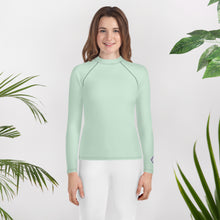 Girls Long Sleeve Rash Guard – Youth Sportswear in Classic Solids – Surf Crest Alt