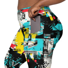 Island Strides: Women's Mile After Mile Tropical Thunder Running Leggings Exclusive Leggings Pockets Running Tights Womens