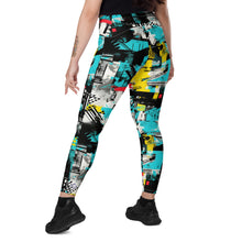 Island Strides: Women's Mile After Mile Tropical Thunder Running Leggings Exclusive Leggings Pockets Running Tights Womens