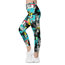 Island Strides: Women's Mile After Mile Tropical Thunder Running Leggings Exclusive Leggings Pockets Running Tights Womens