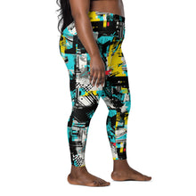 Island Strides: Women's Mile After Mile Tropical Thunder Running Leggings Exclusive Leggings Pockets Running Tights Womens