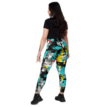 Island Strides: Women's Mile After Mile Tropical Thunder Running Leggings Exclusive Leggings Pockets Running Tights Womens