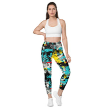 Island Strides: Women's Mile After Mile Tropical Thunder Running Leggings Exclusive Leggings Pockets Running Tights Womens
