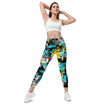 Island Strides: Women's Mile After Mile Tropical Thunder Running Leggings Exclusive Leggings Pockets Running Tights Womens
