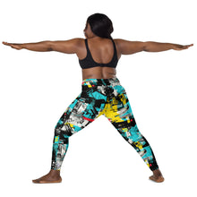 Island Strides: Women's Mile After Mile Tropical Thunder Running Leggings Exclusive Leggings Pockets Running Tights Womens