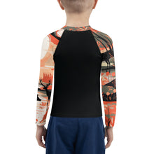 Kid's Boys Deer Forest BJJ Rash Guard: Unleash the Spirit of the Wild Boys Deer Forest Exclusive Kids Long Sleeve Rash Guard
