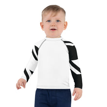 Kid's Boys Long Sleeve BJJ Rash Guard - Houndstooth 001 Blanc Boys Exclusive Houndstooth Kids Long Sleeve Rash Guards