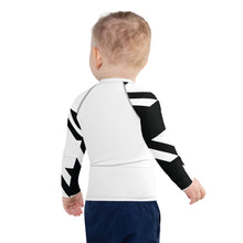 Kid's Boys Long Sleeve BJJ Rash Guard - Houndstooth 001 Blanc Boys Exclusive Houndstooth Kids Long Sleeve Rash Guards
