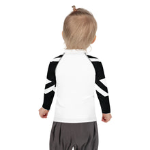 Kid's Girls Long Sleeve BJJ Rash Guard - Houndstooth 001 Blanc Exclusive Girls Houndstooth Kids Long Sleeve Rash Guards Swimwear