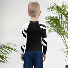 Kid's Boys Long Sleeve BJJ Rash Guard - Houndstooth 001 Noir Boys Exclusive Houndstooth Kids Long Sleeve Rash Guards