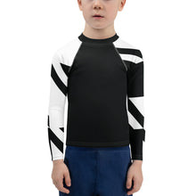 Kid's Boys Long Sleeve BJJ Rash Guard - Houndstooth 001 Noir Boys Exclusive Houndstooth Kids Long Sleeve Rash Guards