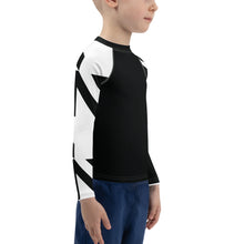 Kid's Boys Long Sleeve BJJ Rash Guard - Houndstooth 001 Noir Boys Exclusive Houndstooth Kids Long Sleeve Rash Guards