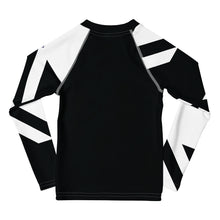 Kid's Boys Long Sleeve BJJ Rash Guard - Houndstooth 001 Noir Boys Exclusive Houndstooth Kids Long Sleeve Rash Guards