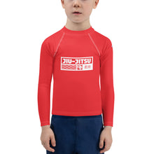 Kid's Boys Long Sleeve BJJ Rash Guard Jiu-Jitsu 001 - Scarlet Boys Exclusive Jiu-Jitsu Kids Long Sleeve Rash Guard