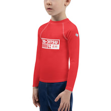Kid's Boys Long Sleeve BJJ Rash Guard Jiu-Jitsu 001 - Scarlet Boys Exclusive Jiu-Jitsu Kids Long Sleeve Rash Guard