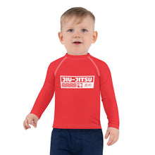 Kid's Boys Long Sleeve BJJ Rash Guard Jiu-Jitsu 001 - Scarlet Boys Exclusive Jiu-Jitsu Kids Long Sleeve Rash Guard