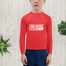 Kid's Boys Long Sleeve BJJ Rash Guard Jiu-Jitsu 001 - Scarlet Boys Exclusive Jiu-Jitsu Kids Long Sleeve Rash Guard