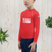 Kid's Boys Long Sleeve BJJ Rash Guard Jiu-Jitsu 001 - Scarlet Boys Exclusive Jiu-Jitsu Kids Long Sleeve Rash Guard