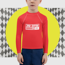 Kid's Boys Long Sleeve BJJ Rash Guard Jiu-Jitsu 001 - Scarlet Boys Exclusive Jiu-Jitsu Kids Long Sleeve Rash Guard