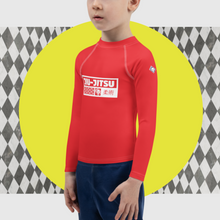 Kid's Boys Long Sleeve BJJ Rash Guard Jiu-Jitsu 001 - Scarlet Boys Exclusive Jiu-Jitsu Kids Long Sleeve Rash Guard