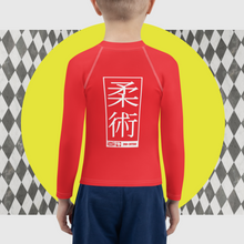 Kid's Boys Long Sleeve BJJ Rash Guard Jiu-Jitsu 001 - Scarlet Boys Exclusive Jiu-Jitsu Kids Long Sleeve Rash Guard
