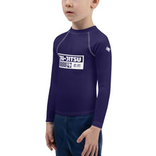 Kid's Boys Long Sleeve BJJ Rash Guard Jiu-Jitsu 002 - Midnight Blue Boys Exclusive Jiu-Jitsu Kids Long Sleeve Rash Guard
