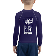 Kid's Boys Long Sleeve BJJ Rash Guard Jiu-Jitsu 002 - Midnight Blue Boys Exclusive Jiu-Jitsu Kids Long Sleeve Rash Guard