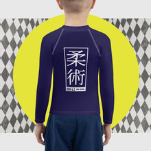 Kid's Boys Long Sleeve BJJ Rash Guard Jiu-Jitsu 002 - Midnight Blue Boys Exclusive Jiu-Jitsu Kids Long Sleeve Rash Guard