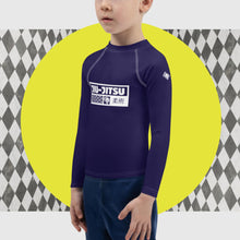 Kid's Boys Long Sleeve BJJ Rash Guard Jiu-Jitsu 002 - Midnight Blue Boys Exclusive Jiu-Jitsu Kids Long Sleeve Rash Guard