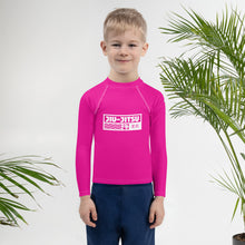 Kid's Boys Long Sleeve BJJ Rash Guard Jiu-Jitsu 003 - Hollywood Cerise Boys Exclusive Jiu-Jitsu Kids Long Sleeve Rash Guard