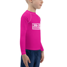 Kid's Boys Long Sleeve BJJ Rash Guard Jiu-Jitsu 003 - Hollywood Cerise Boys Exclusive Jiu-Jitsu Kids Long Sleeve Rash Guard