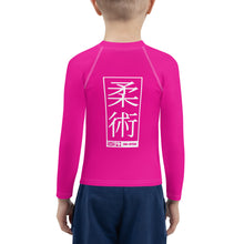 Kid's Boys Long Sleeve BJJ Rash Guard Jiu-Jitsu 003 - Hollywood Cerise Boys Exclusive Jiu-Jitsu Kids Long Sleeve Rash Guard
