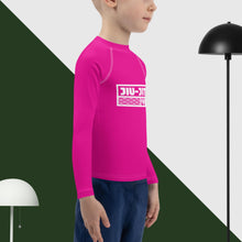 Kid's Boys Long Sleeve BJJ Rash Guard Jiu-Jitsu 003 - Hollywood Cerise Boys Exclusive Jiu-Jitsu Kids Long Sleeve Rash Guard