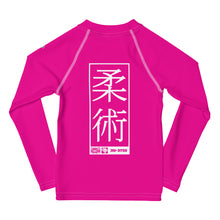 Kid's Boys Long Sleeve BJJ Rash Guard Jiu-Jitsu 003 - Hollywood Cerise Boys Exclusive Jiu-Jitsu Kids Long Sleeve Rash Guard